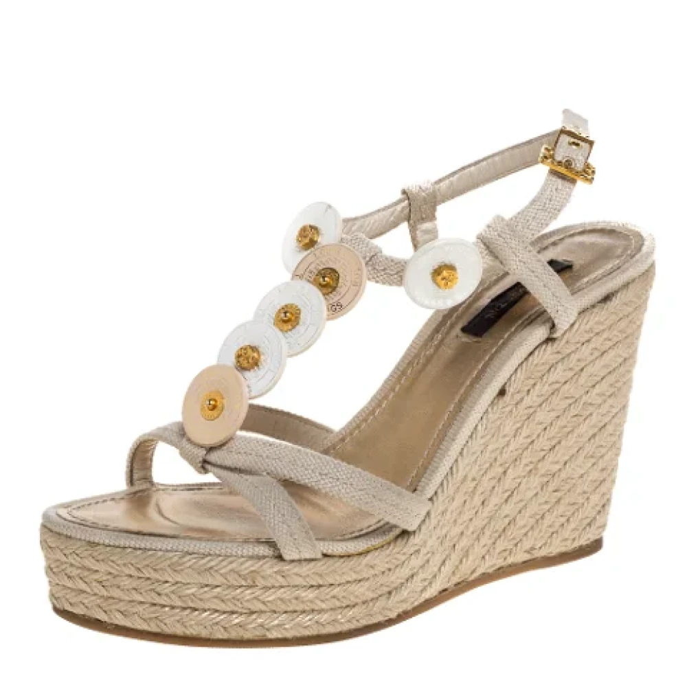 Louis Vuitton Vintage Pre-owned Sandalen Beige Dames 