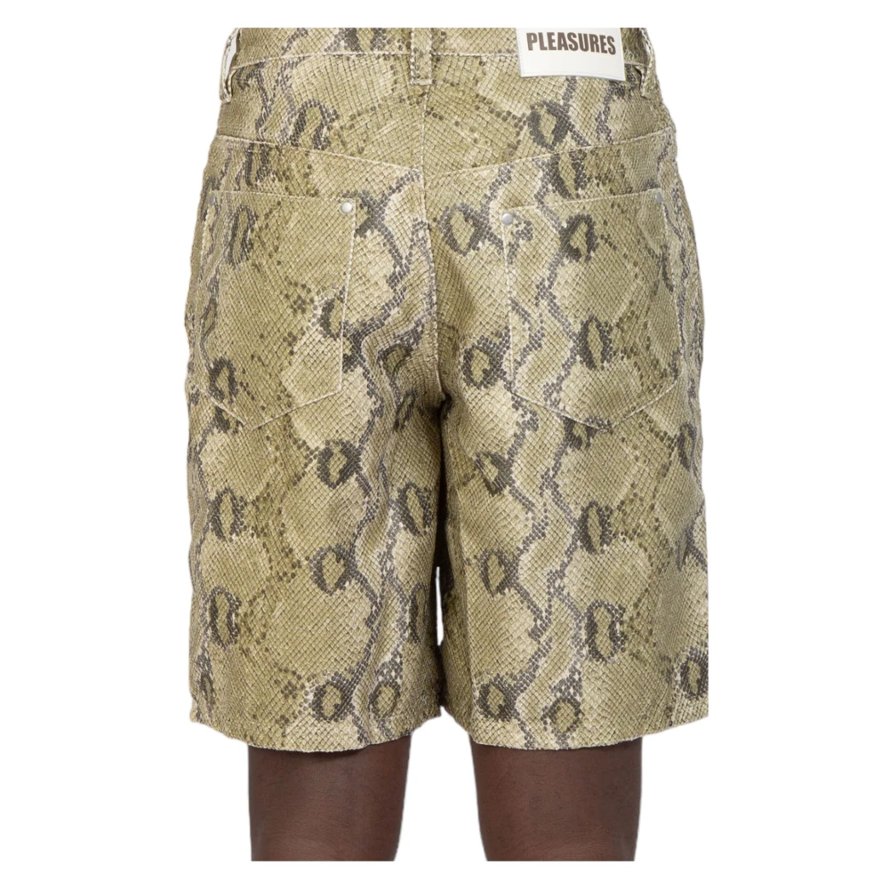 Pleasures Groene Cracked Rattle Shorts Green Heren