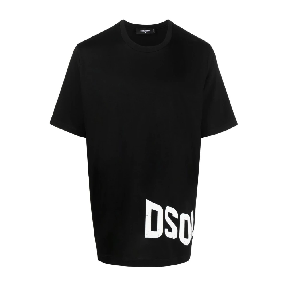 Dsquared2 Men's Black Tops, Male,, T-Shirts And Polos Extra Small