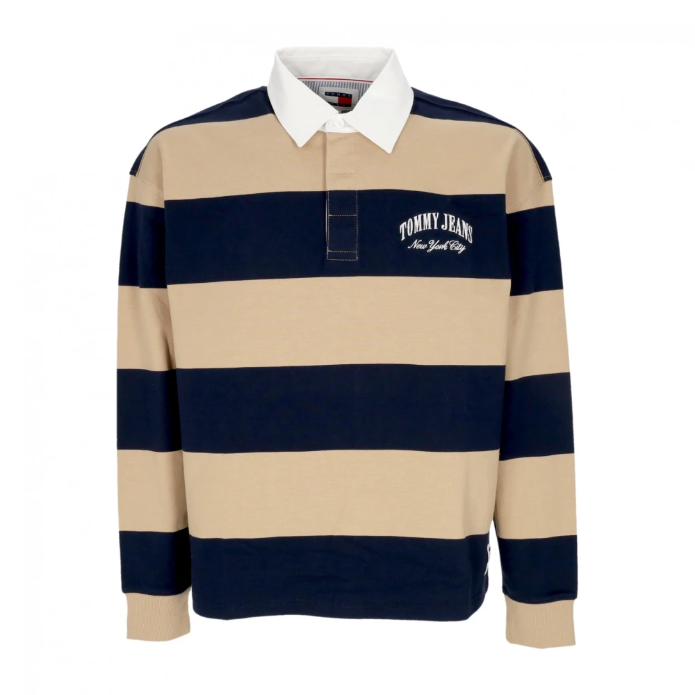 Tommy Hilfiger Relaxed Varsity Rugby Polo Beige Heren