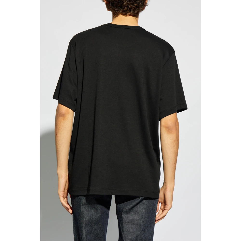 Helmut Lang T-shirt met logotoepassing Black Heren
