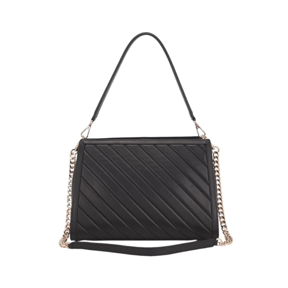 La Carrie Stijlvolle Leren Tas Black Dames