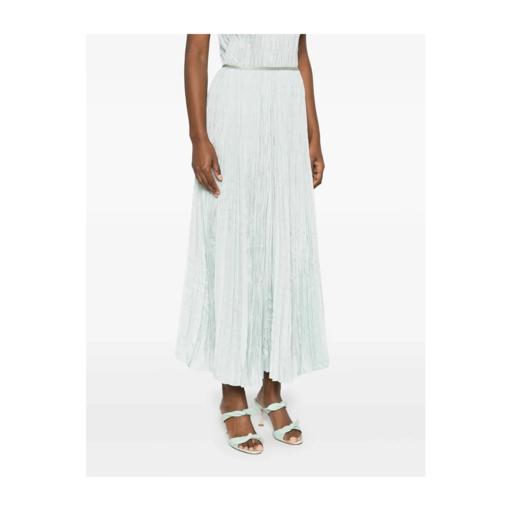Forte Geplooide Saragon Rok Blue Dames
