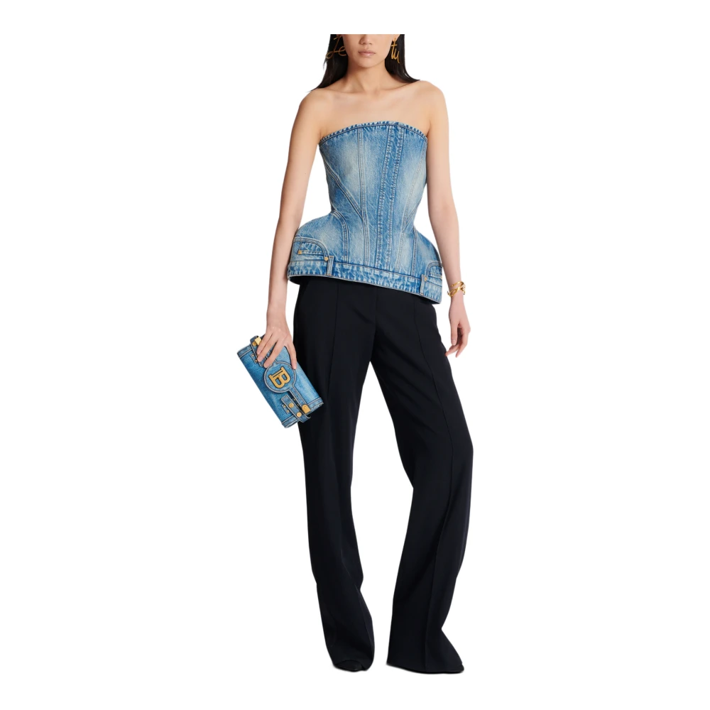 Balmain B-Buzz Pouch 23 Blue Dames