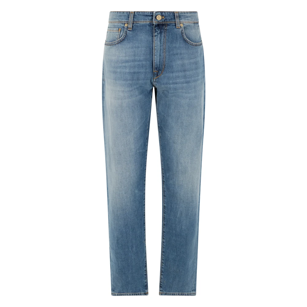 Slowear Men's Blue Regular Fit Stretch Denim Trousers - Slim Fit Jeans - W32 - Jeans