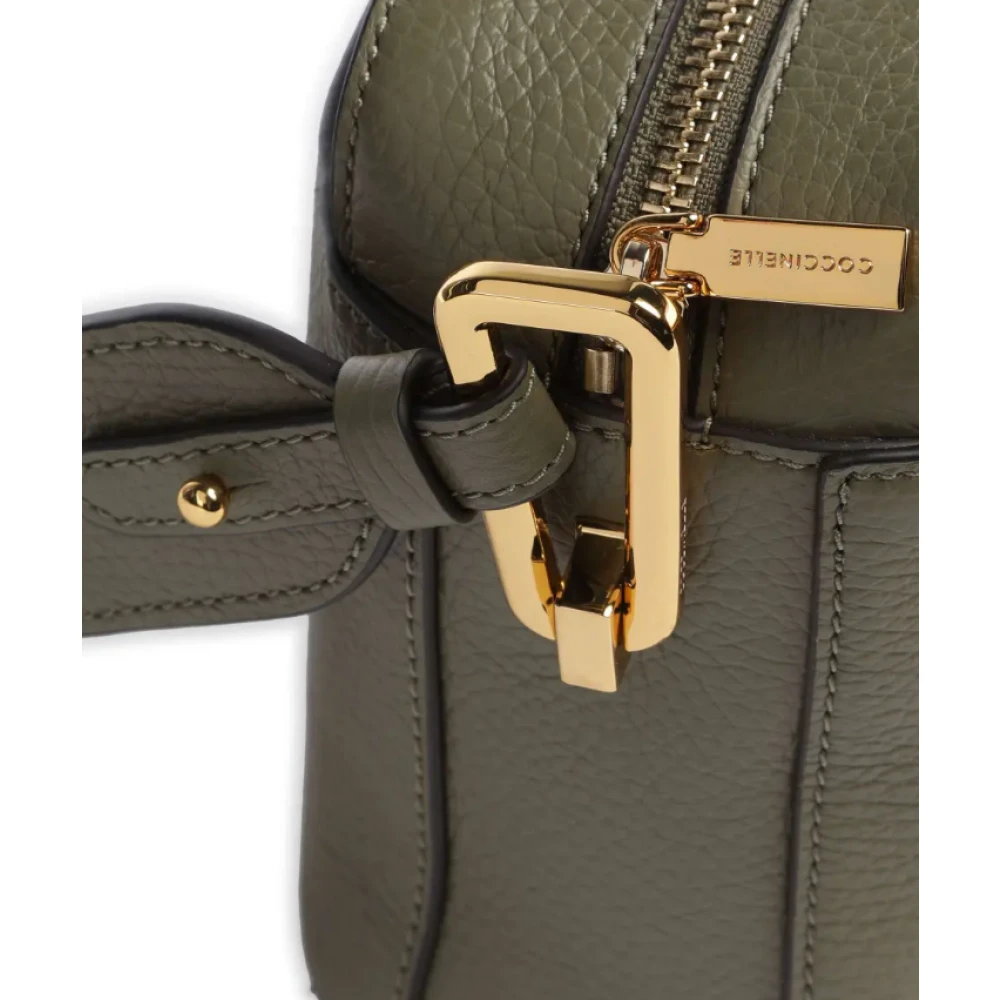 Coccinelle Groene leren crossbody tas Green Dames