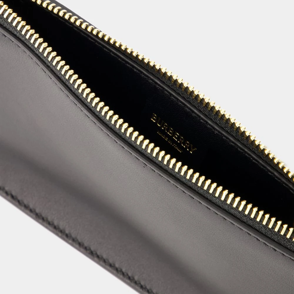 Burberry Gewatteerde Lamsskin Portemonnee Met Ketting Black Dames