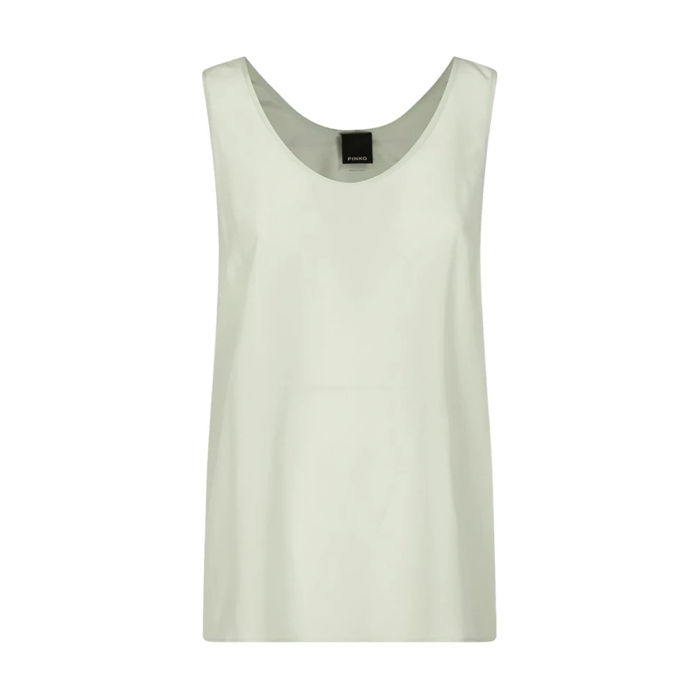 Pinko Women's Green Crazy Top - Sleeveless Tops - S - Tops