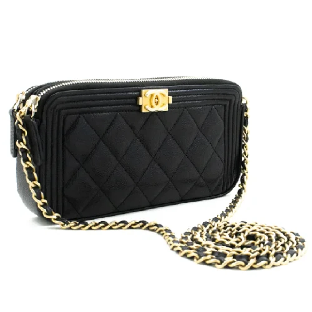 Chanel Vintage Pre-owned Leather chanel-bags Black Dames