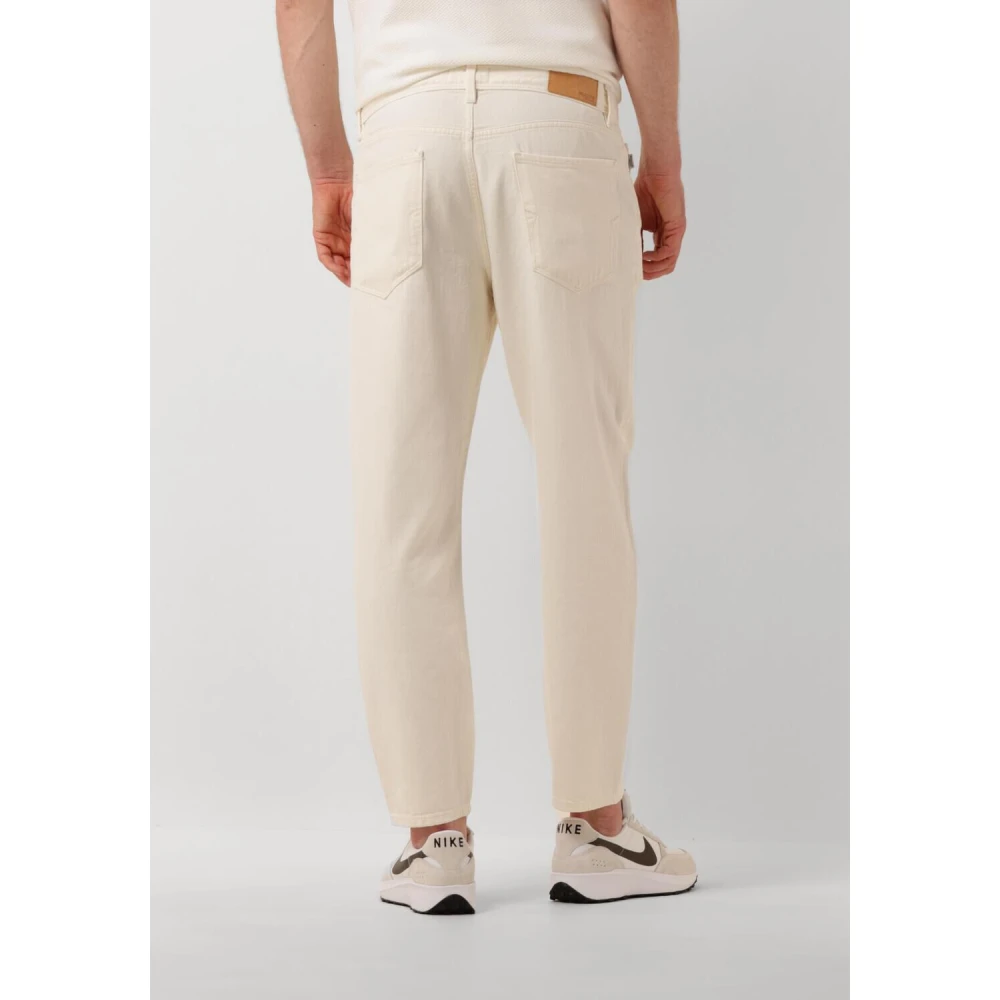 Selected Homme Ecru Hemp Straight Leg Jeans Beige Heren