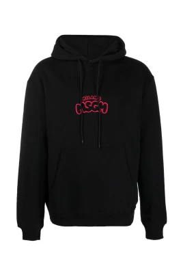 Huvtröja med logotyputsyning