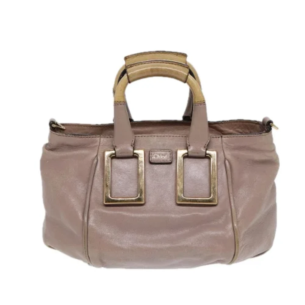 Chloé Pre-owned Leather handbags Beige Dames
