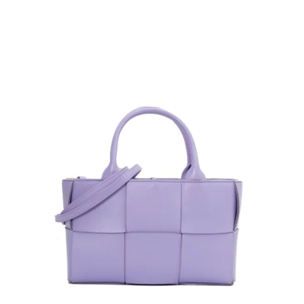 Bottega Veneta Vintage Pre-owned Leather handbags Purple Dames