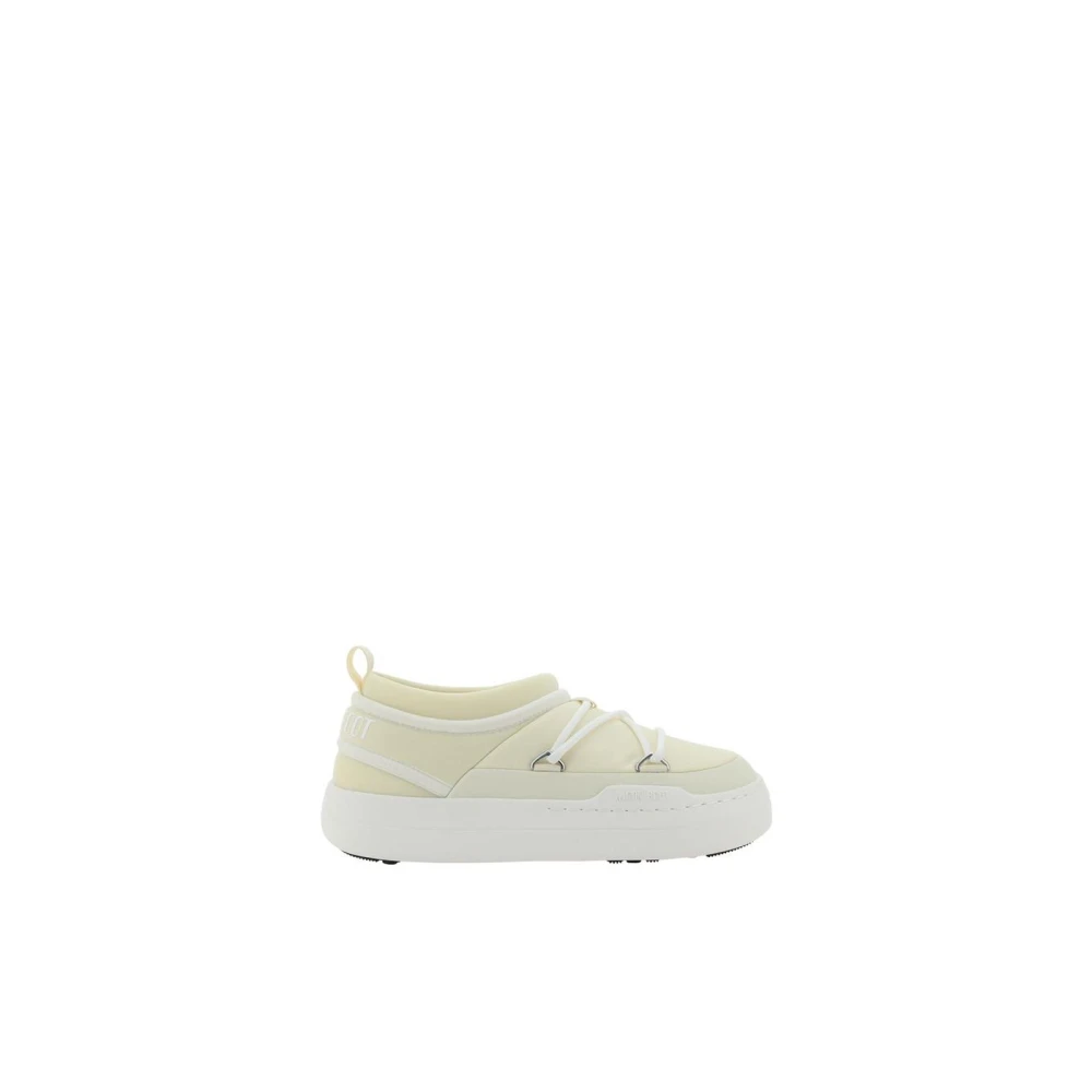 Moon Boot Women's Beige Sneakers, 6 Uk, Cream Slip-On Low Top Trainers