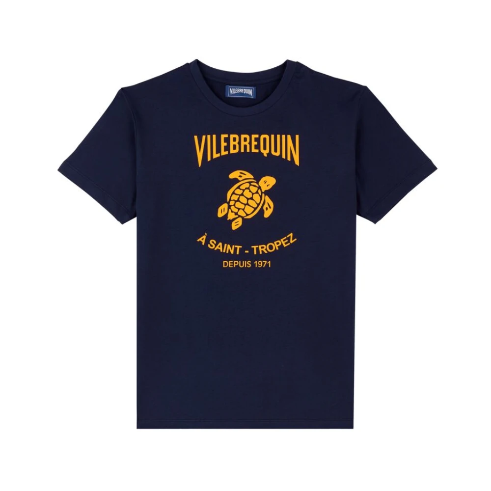 Vilebrequin T-shirt van katoen met logoprint voor heren Blue Heren