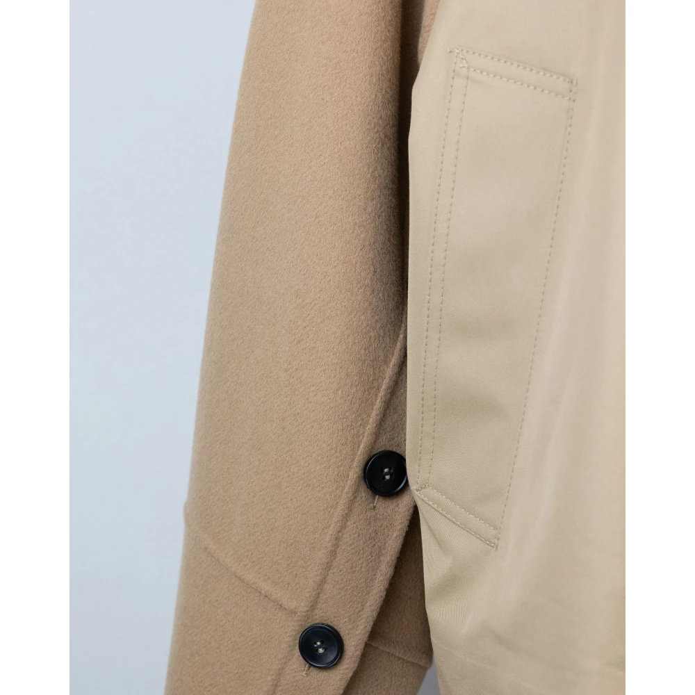 Max Mara Bruine Wollen Jas Brown Dames