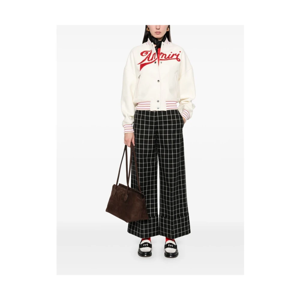 Amiri Witte Bomberjack met Rode Bies White Dames
