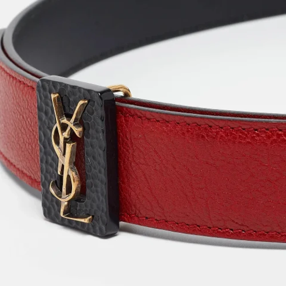 Yves Saint Laurent Vintage Pre-owned Leather belts Red Dames