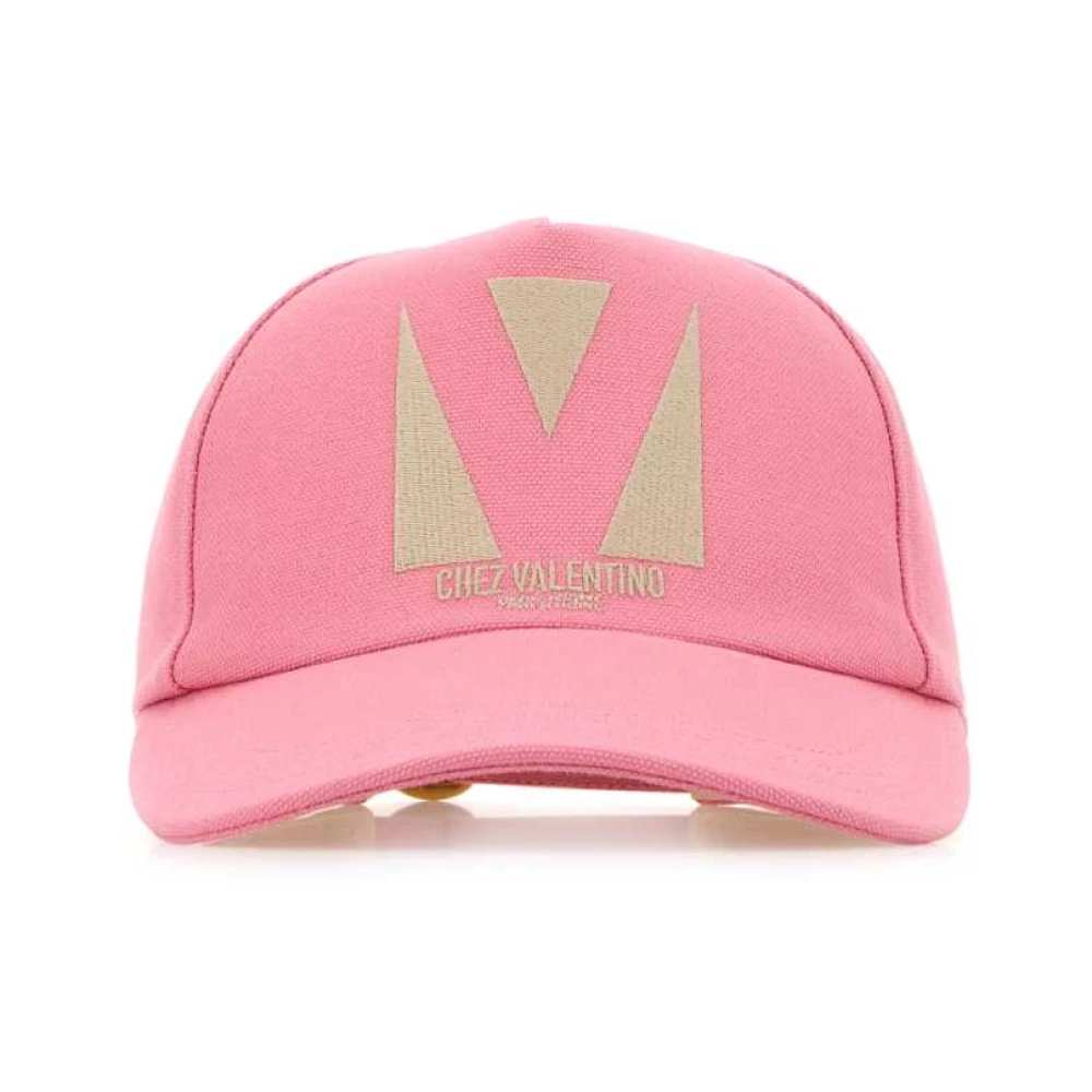 Valentino Garavani Pink Hats & Caps, Female, 56 Cm, Cotton Baseball Cap With Embroidery