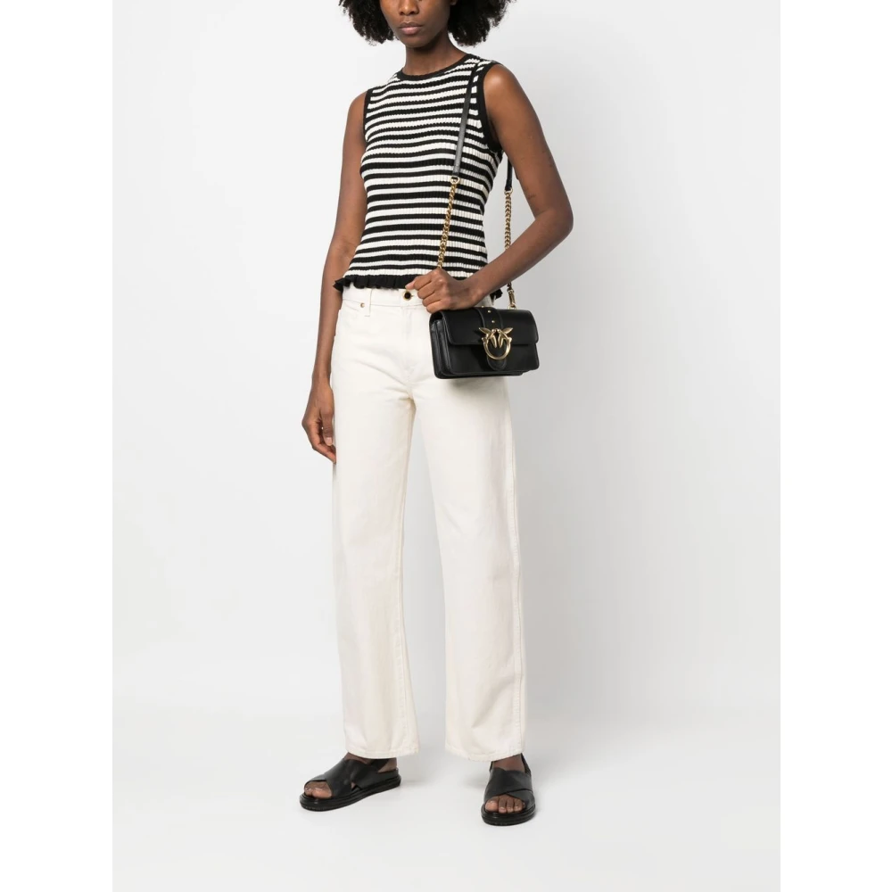 pinko Antiek Goud Love One Mini Tas Black Dames