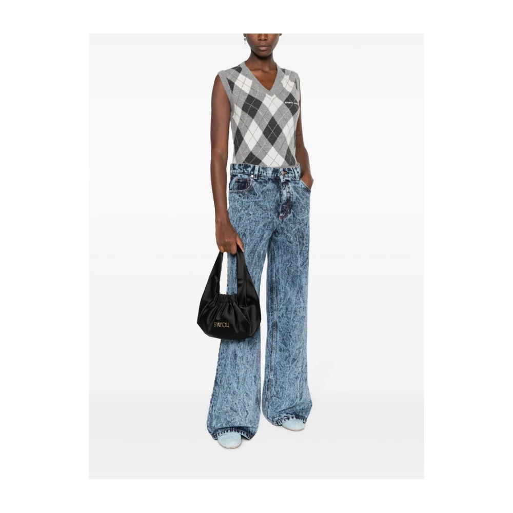 Patou Zwarte Satijnen Tote Tas Black Dames