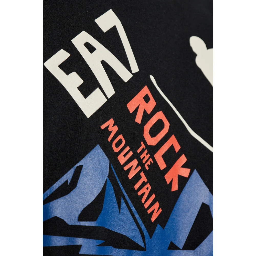 Emporio Armani EA7 Katoenen T-shirt Black Heren