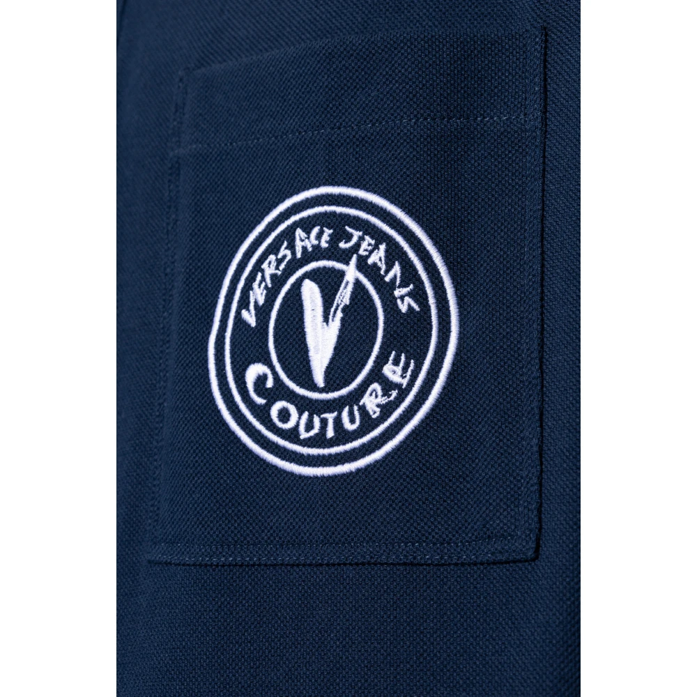 Versace Jeans Couture Polo met logo Blue Heren