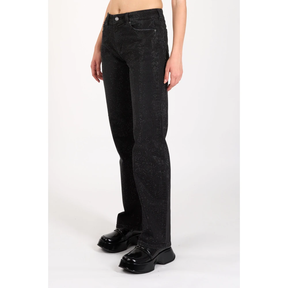 Purple Brand Kristal Slim Straight Denim Jeans Black Dames