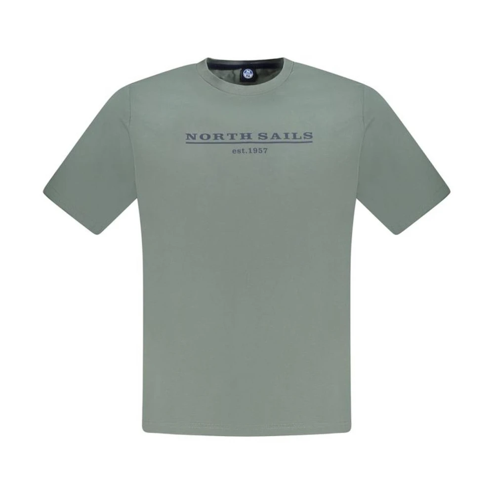 North Sails Groene Katoenen Crew Neck T-Shirt Green Heren