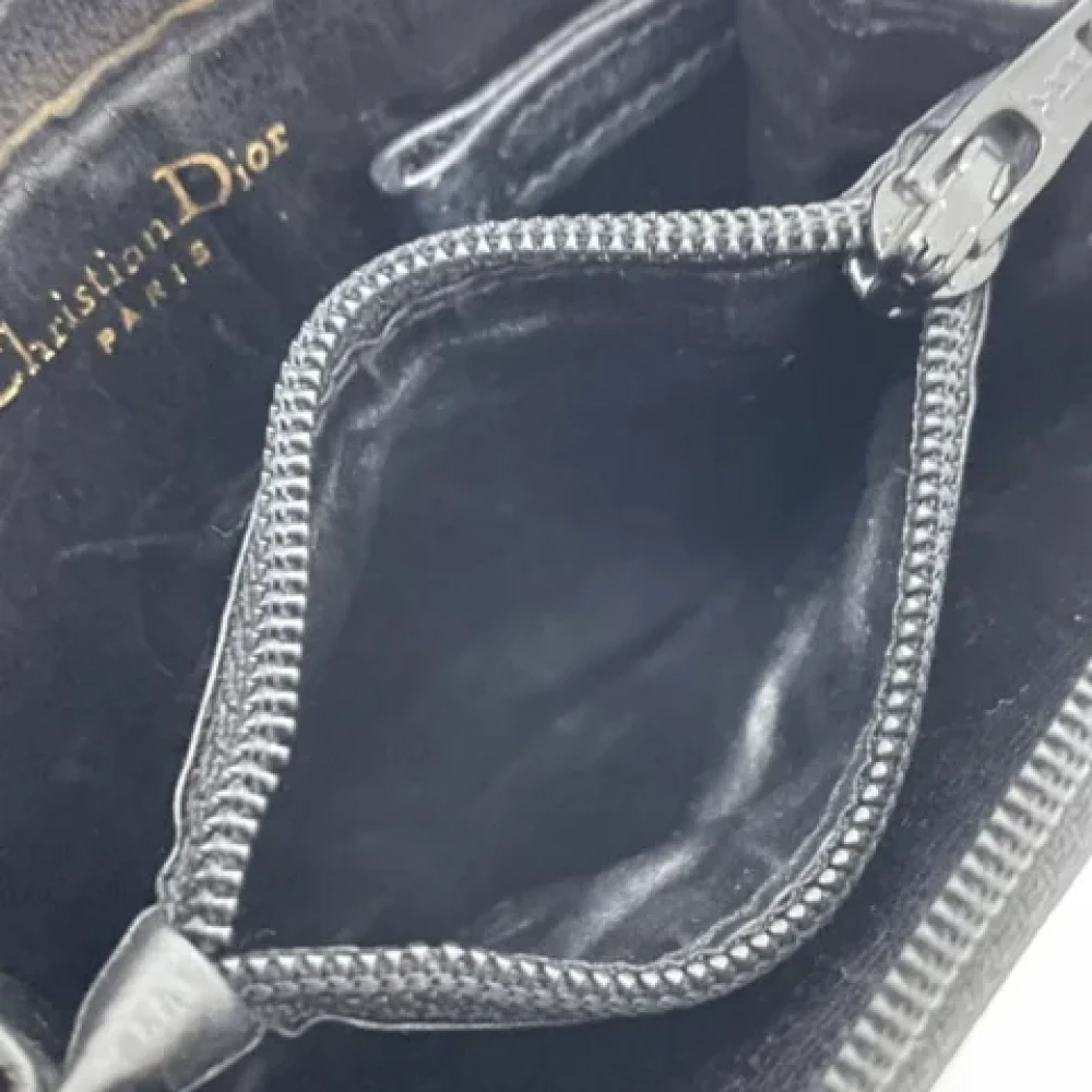 Dior Vintage Pre-owned Leather wallets Black Dames