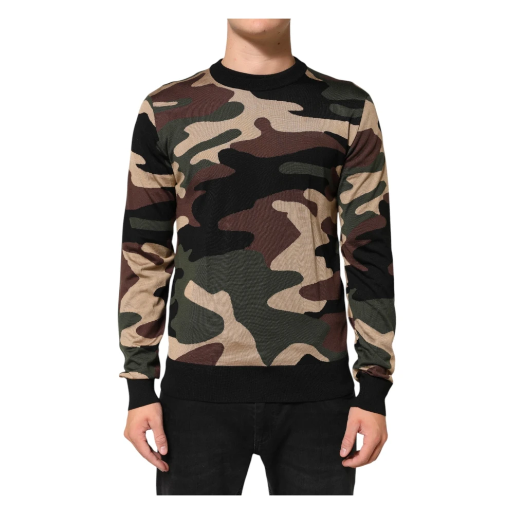 Dolce & Gabbana Men's Multicolor Crew Neck Pullover Jumper - Sweatshirts - S - Sweatshirts & Hoodies