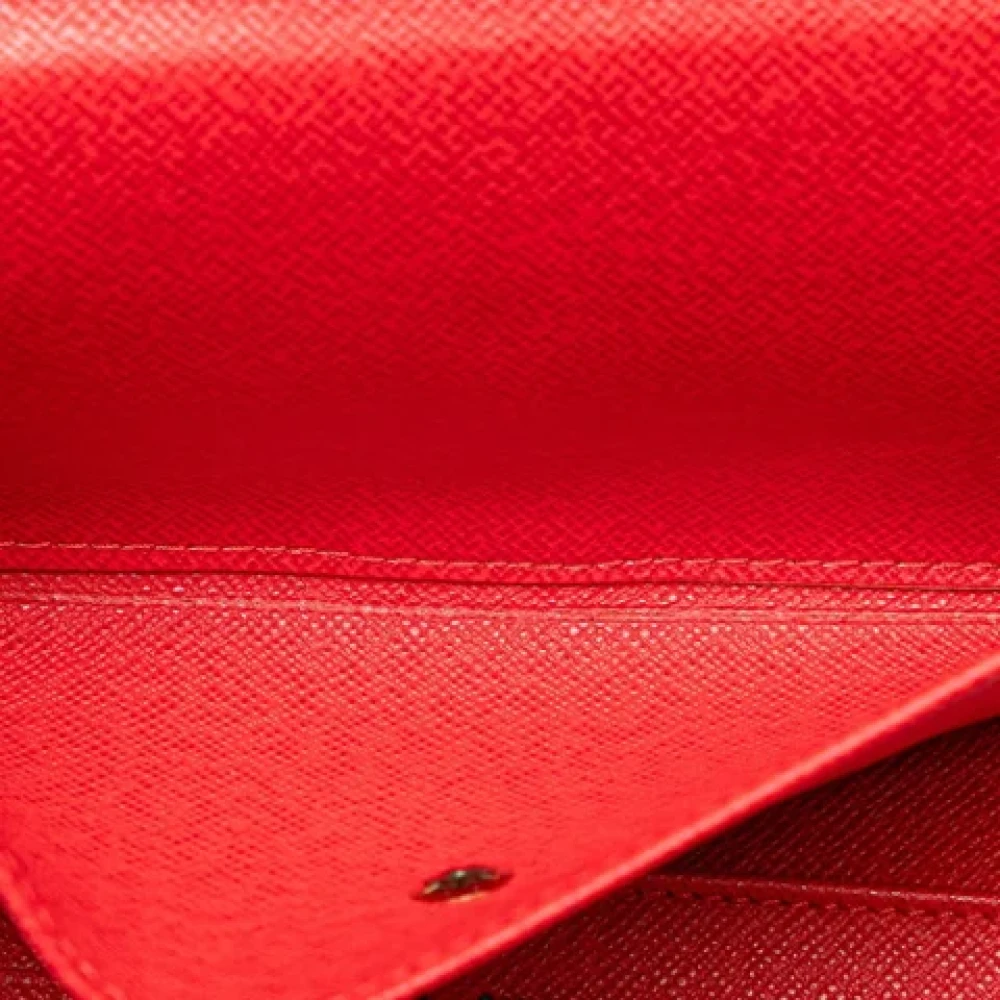 Louis Vuitton Vintage Pre-owned Leather wallets Red Dames