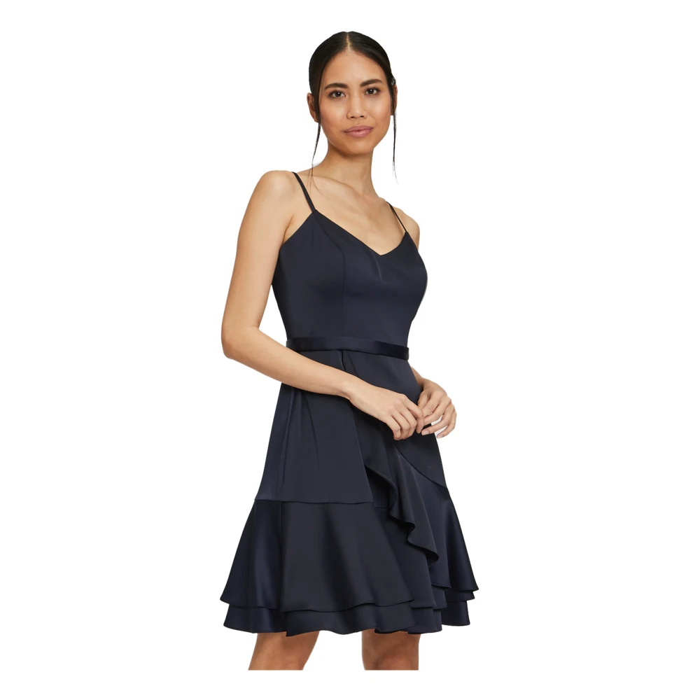 Vera Mont Elegant Satijnen Cocktailjurk Blue Dames