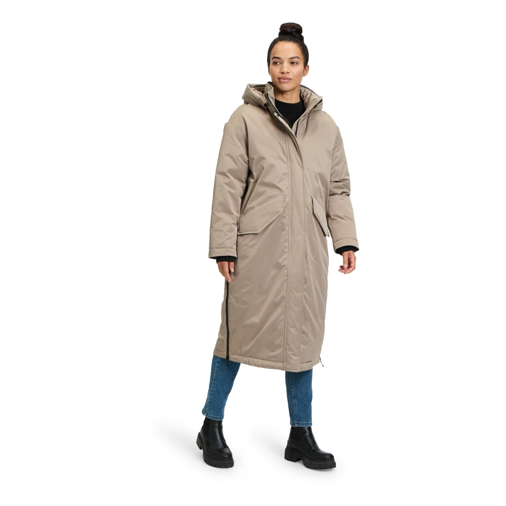 Amber & June Stijlvolle Jassen voor Mannen Beige Dames