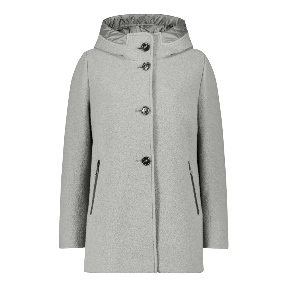 Gil Bret Wollen jas met capuchon Gray Dames