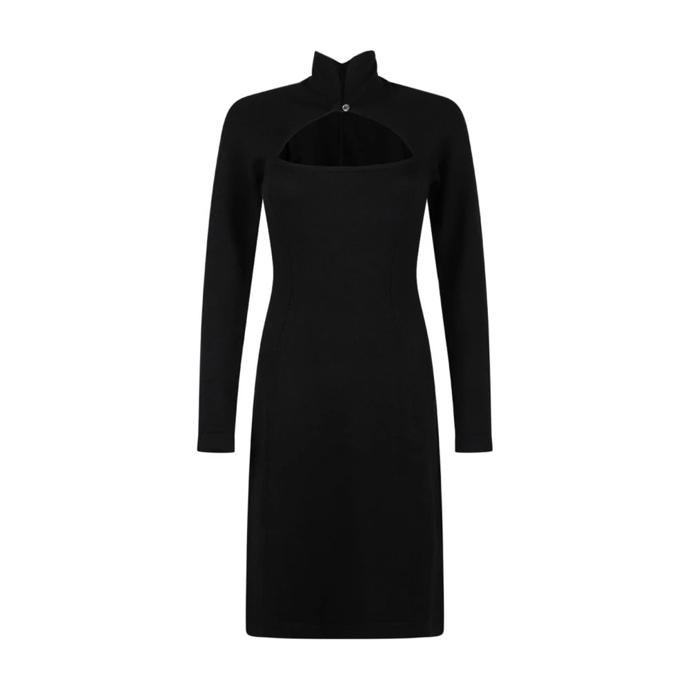 Vivienne Westwood Zwarte Pamela Wollen Jurk met Orb Black Dames