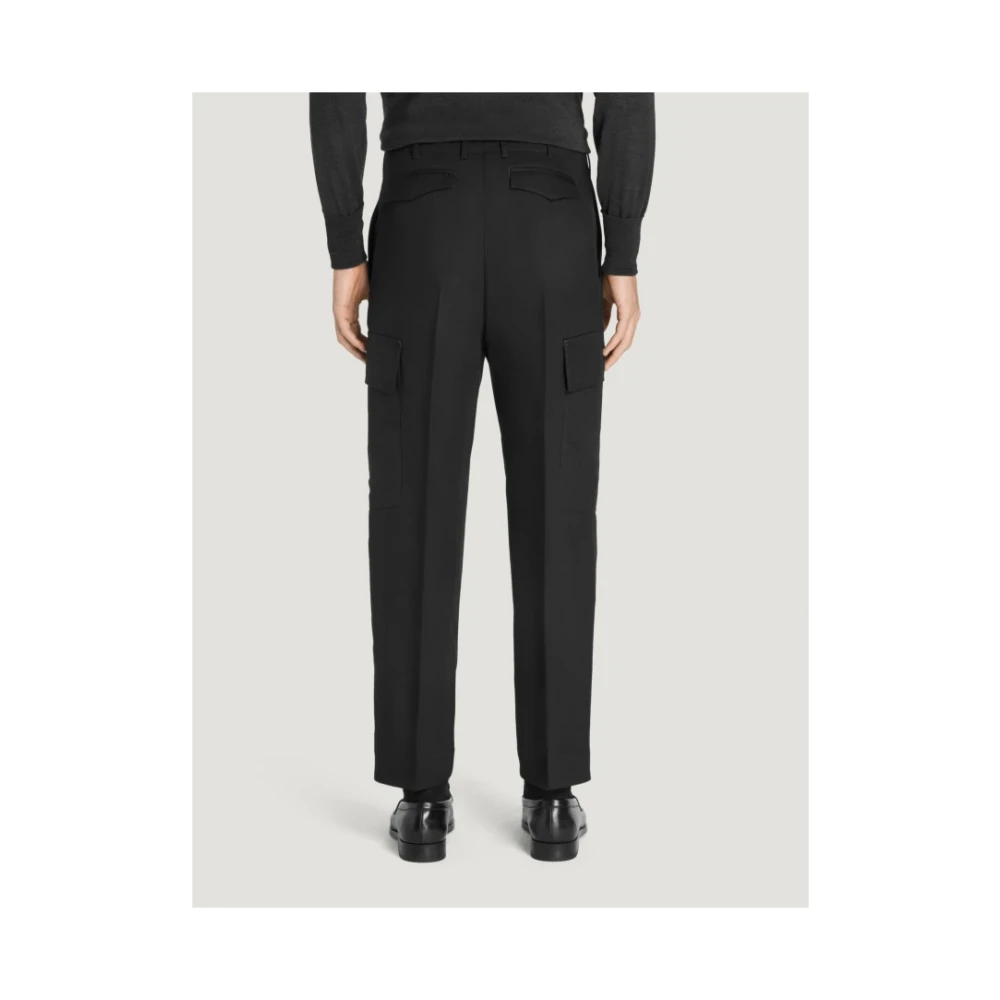 PT Torino Zwarte Cargo Broek The Sailmaker Black Heren