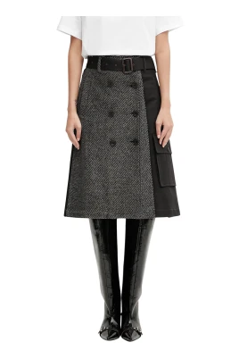 Whitney Trench Pleats Skirt