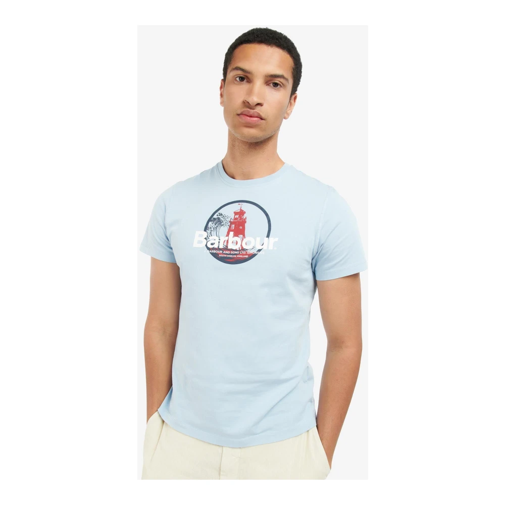Barbour T-shirt met grafische print Blue Heren