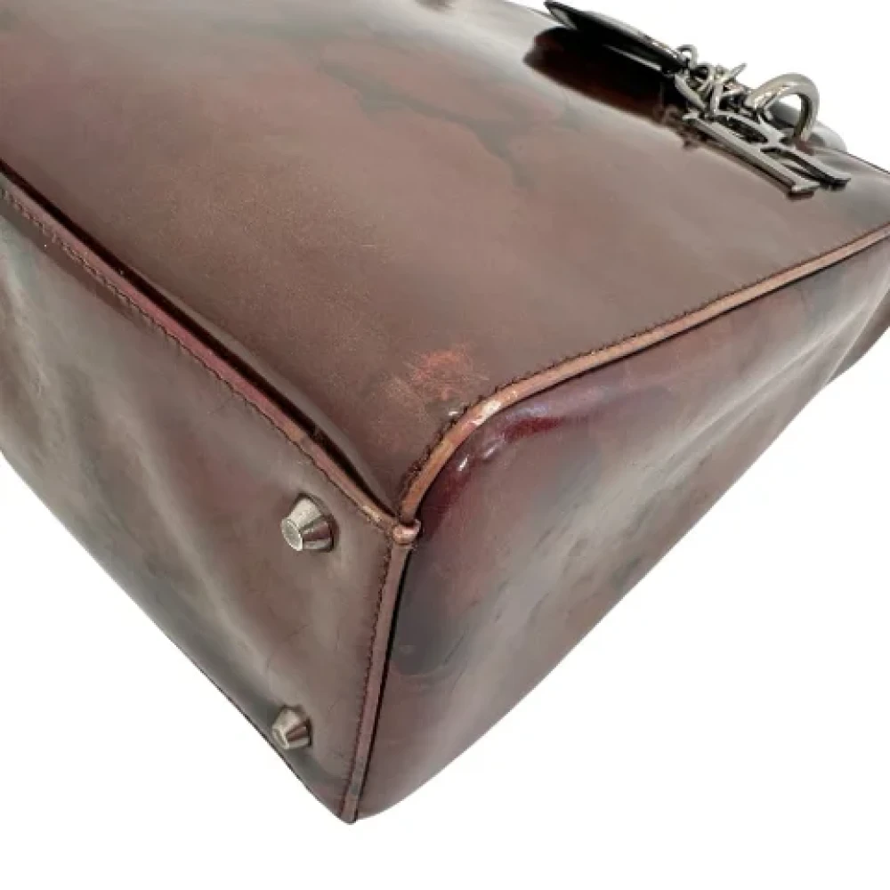 Dior Vintage Pre-owned Leather dior-bags Brown Dames