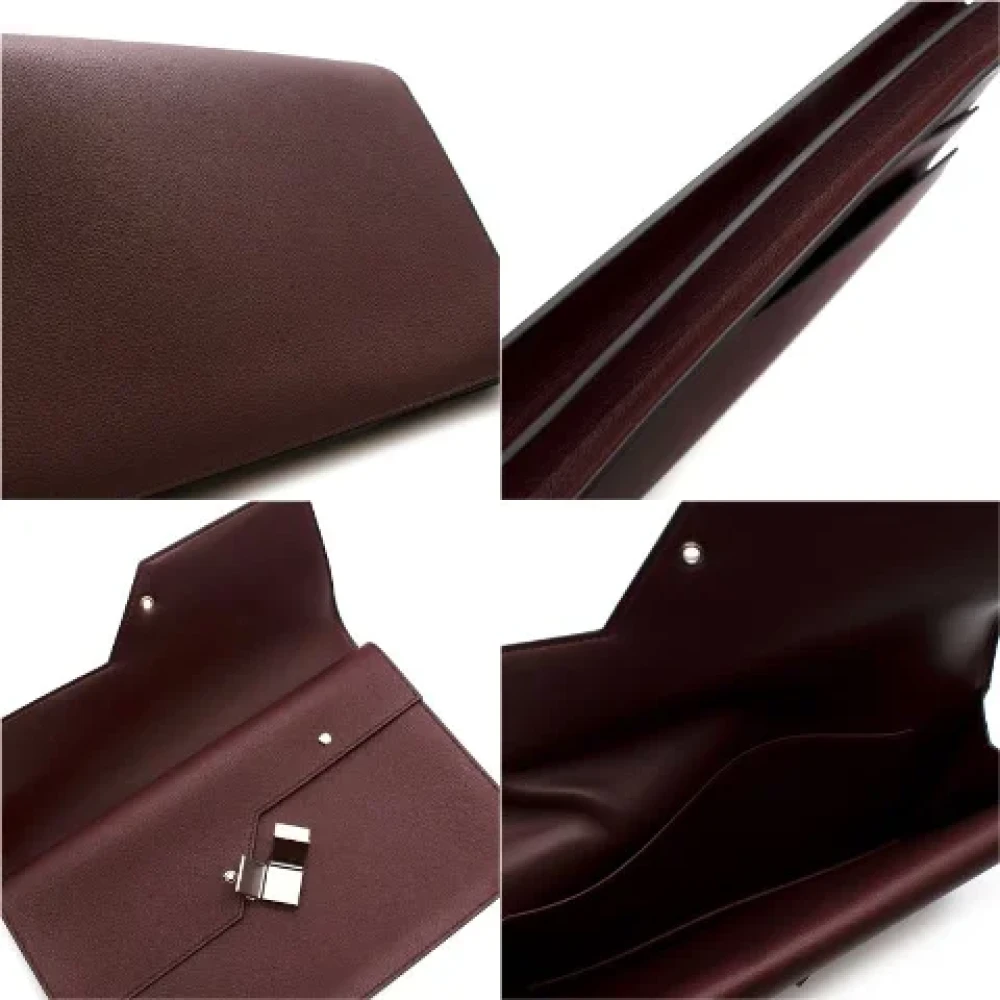 Hermès Vintage Pre-owned Canvas clutches Red Dames