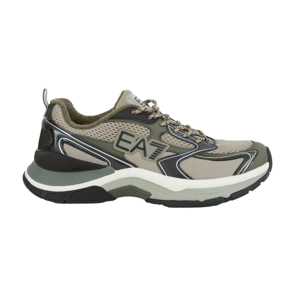 Emporio Armani EA7 Panelled Sneakers Heren Schoenen Groen