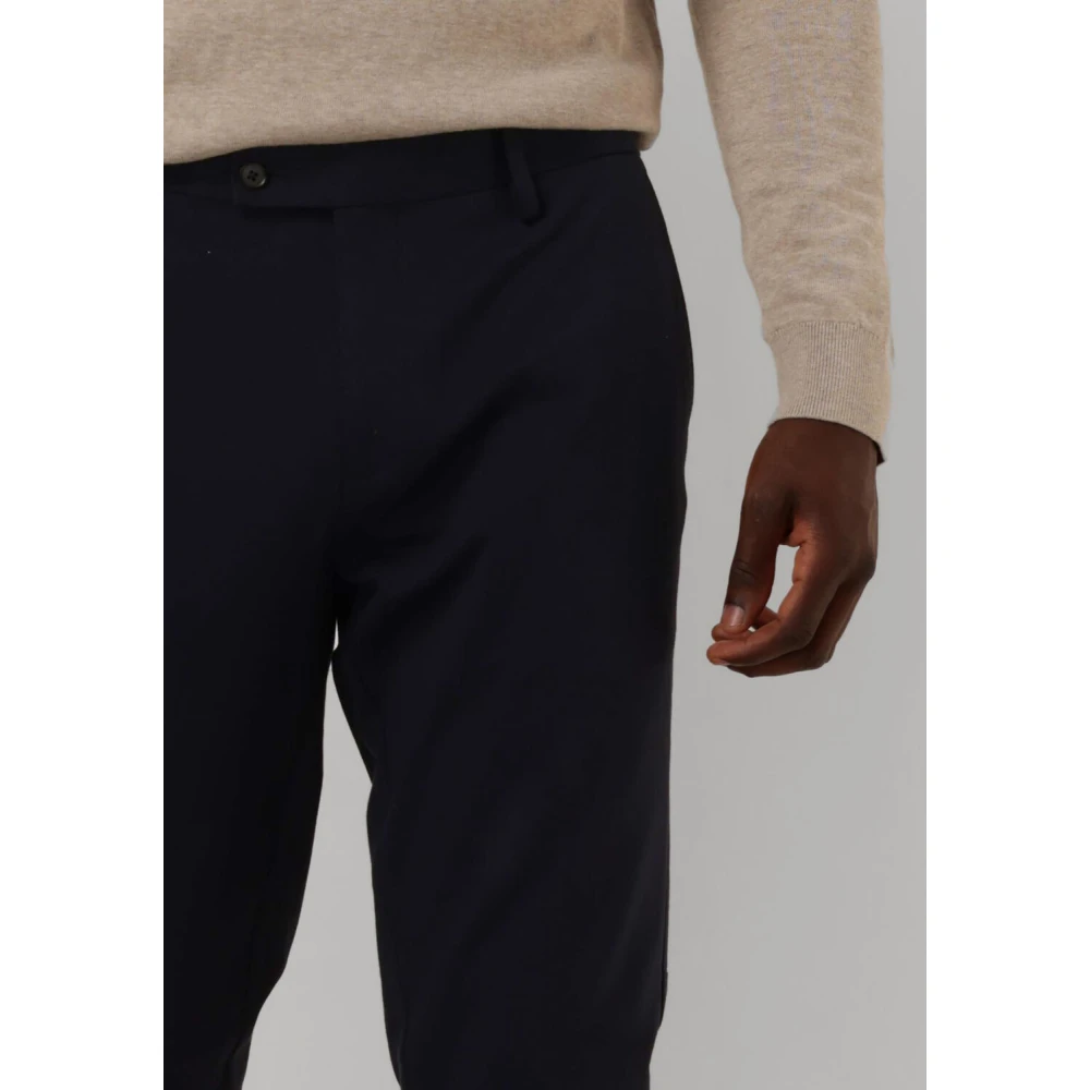 Genti Donkerblauwe Stijlvolle Pantalon Blue Heren