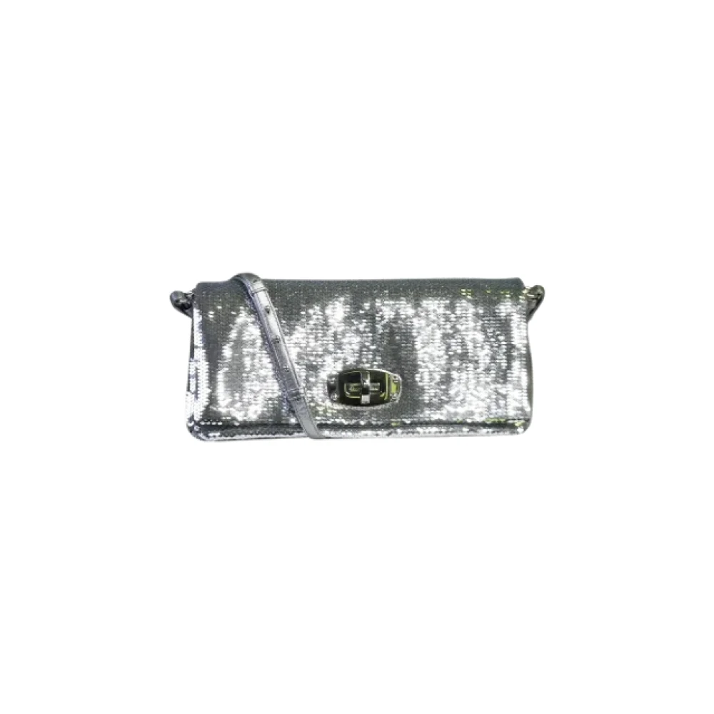 Miu Pre-owned Leather shoulder-bags Gray Dames