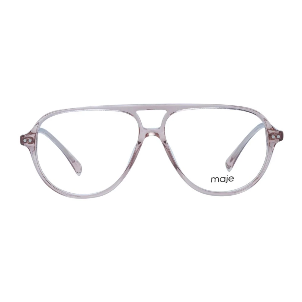 Maje Beige Aviator Brilmonturen voor Vrouwen Beige Dames