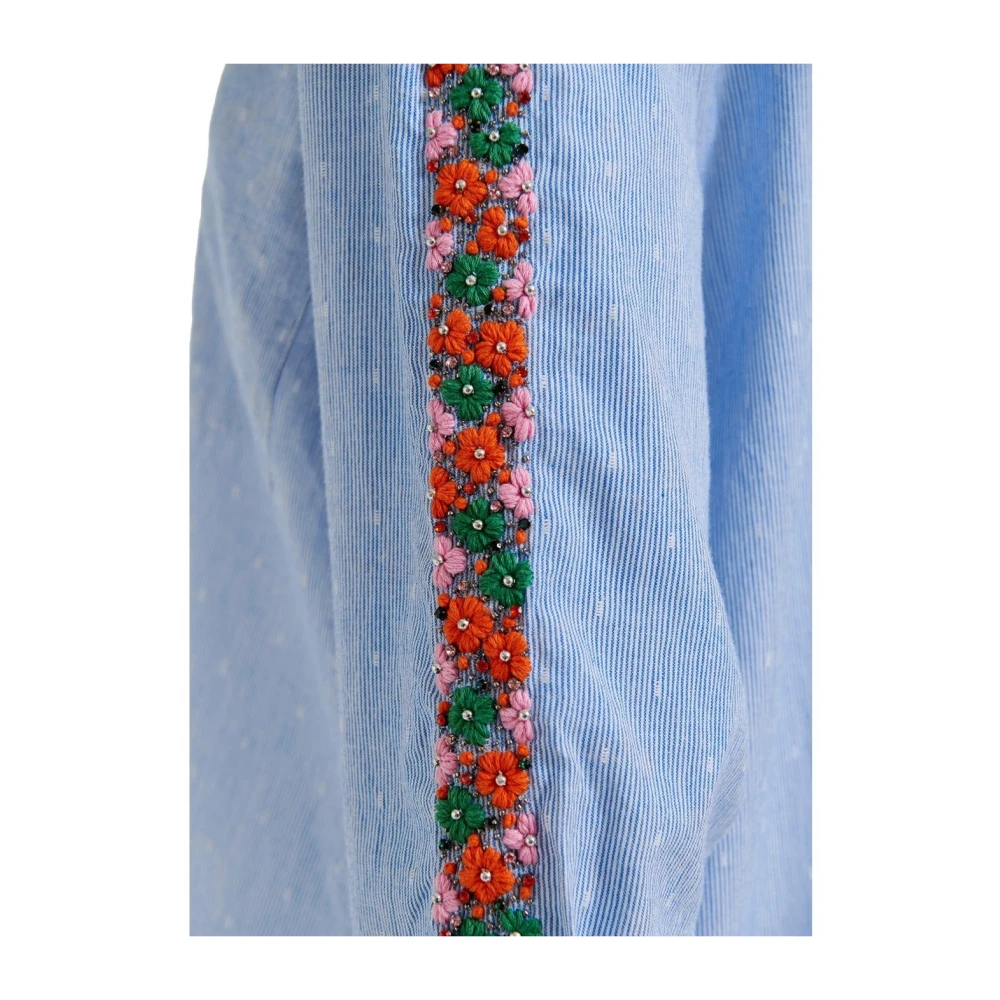 Essentiel Antwerp Lichtblauwe Harkle Shirt met Geborduurde Details Blue Dames