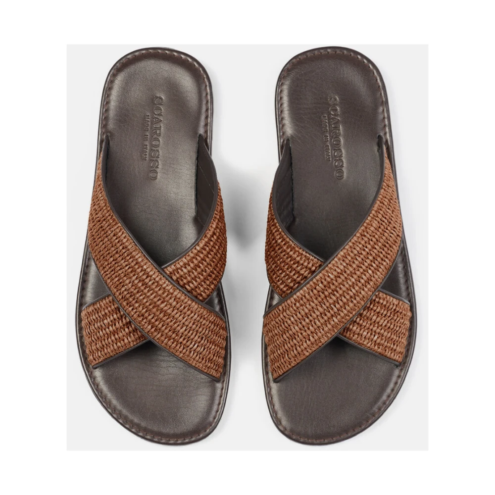 Scarosso Ettore Raffia Sandal