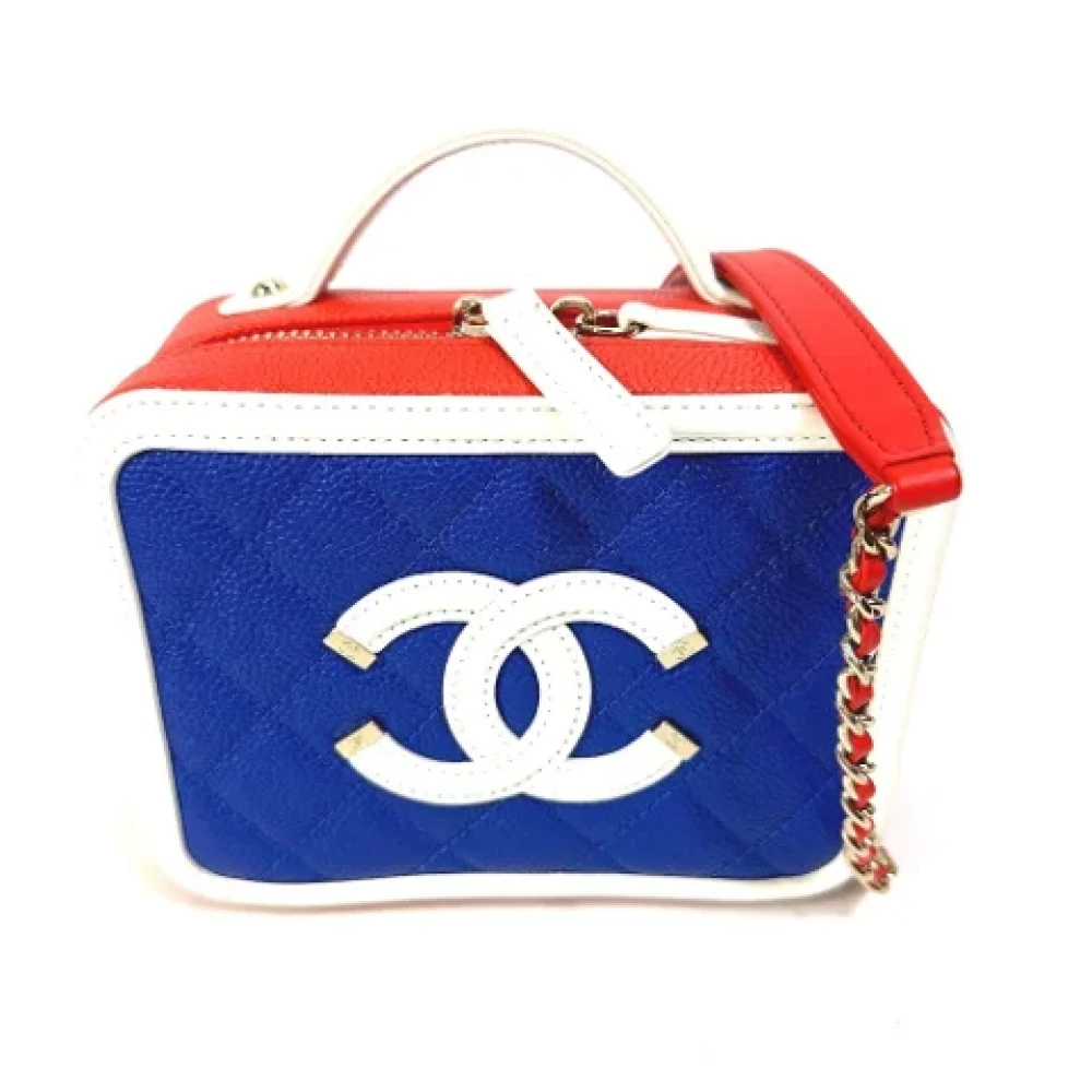 Chanel Vintage Pre-owned Leather chanel-bags Blue Dames