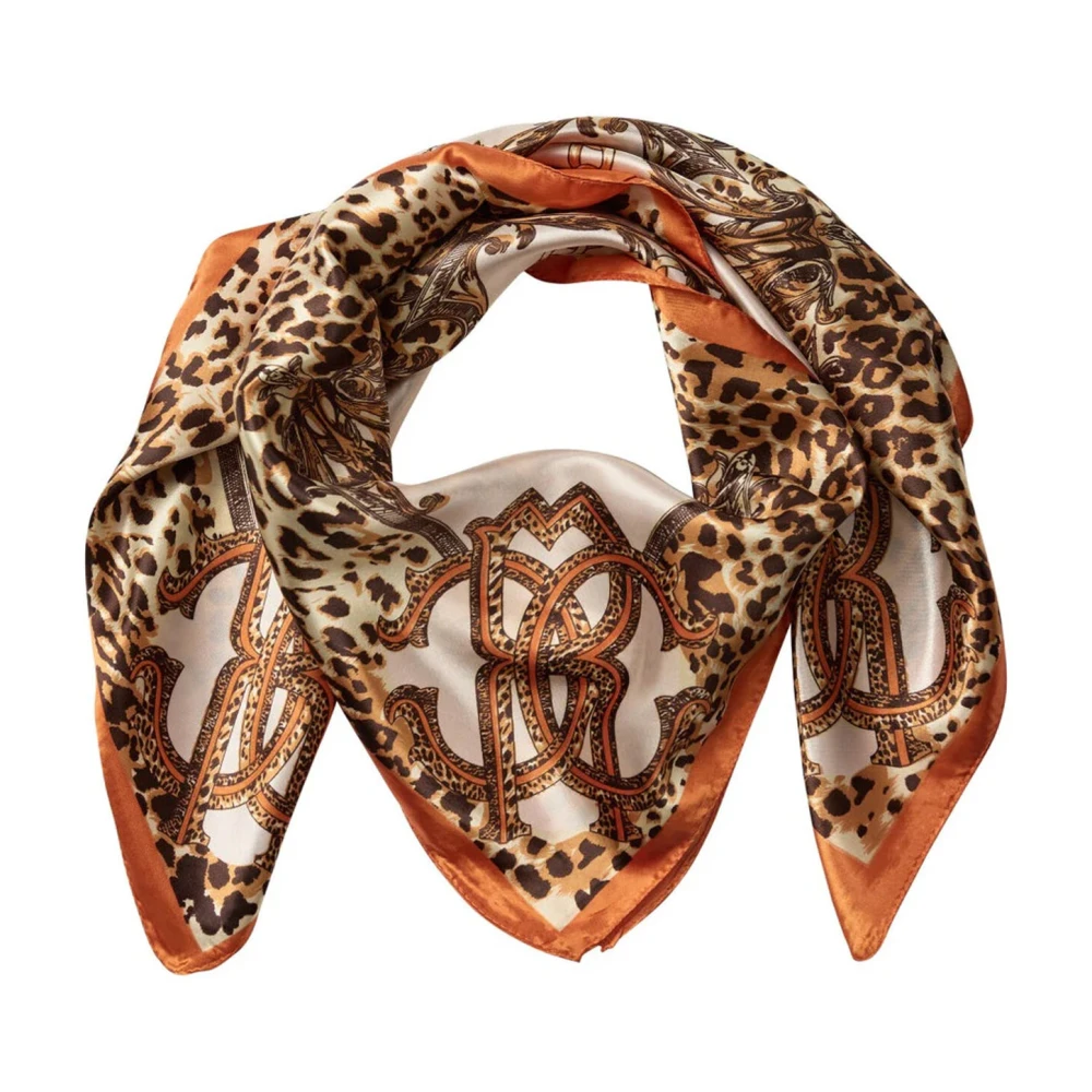 Co'Couture Leo Sjaal Accessoire Oranje Print Multicolor Dames