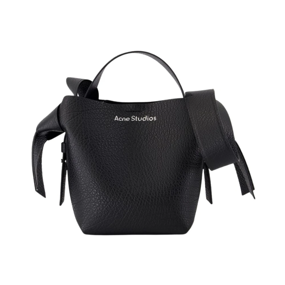 Acne Studios Zwarte Leren Mini Crossbody Tas Black Dames